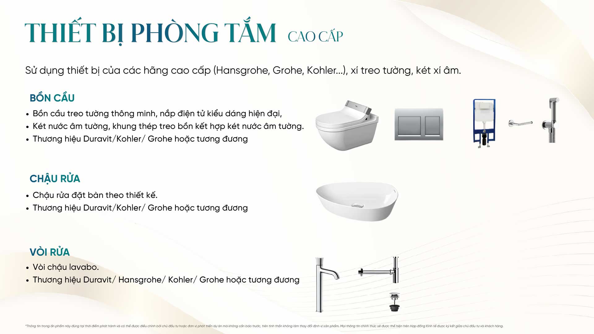 Danh mục bàn giao phòng tắm Sunshine River Park